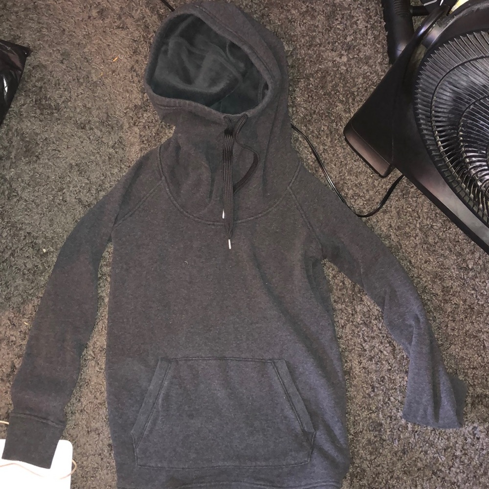 Dark gray cowelneck sweatshirt